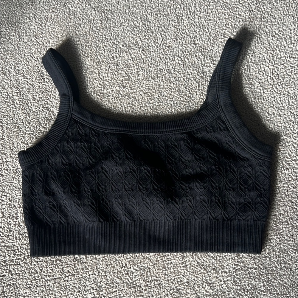 JOY LAB - Black Textured Sports Bra - Extra Small